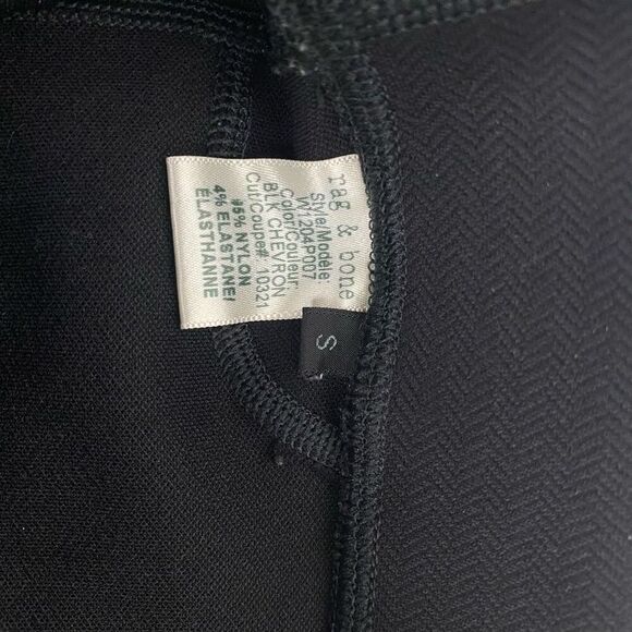 Rag & Bone The Lawson Leggings size Small Black Chevron Zippered Pull On - Picture 9 of 9